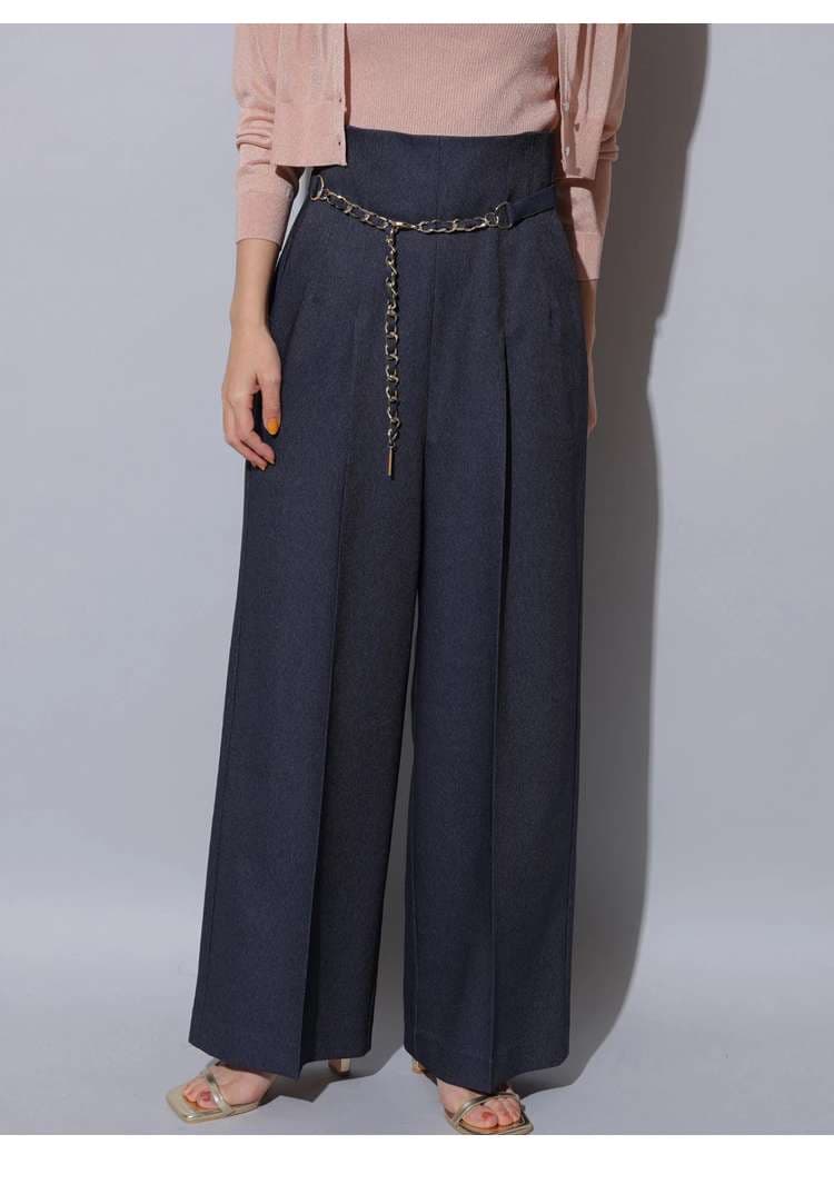 タックワイドパンツ 美シルエット リラックスワイドパンツ