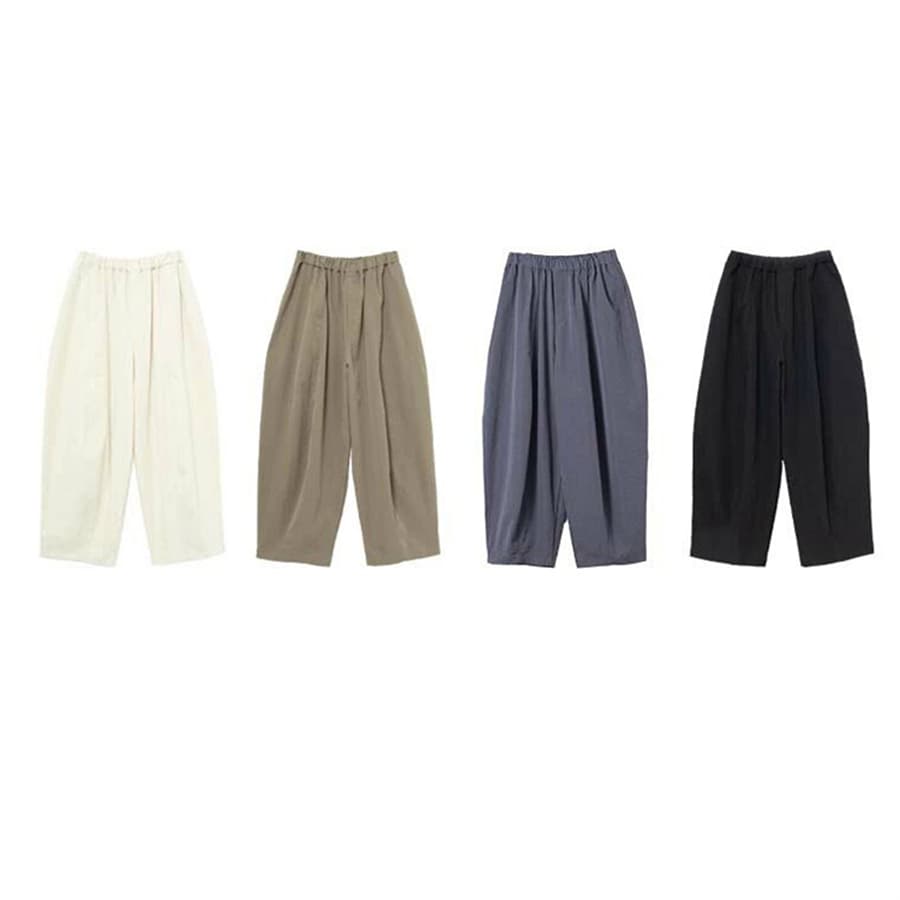 秋冬新作 タックワイドパンツ レディース ゆったり上品