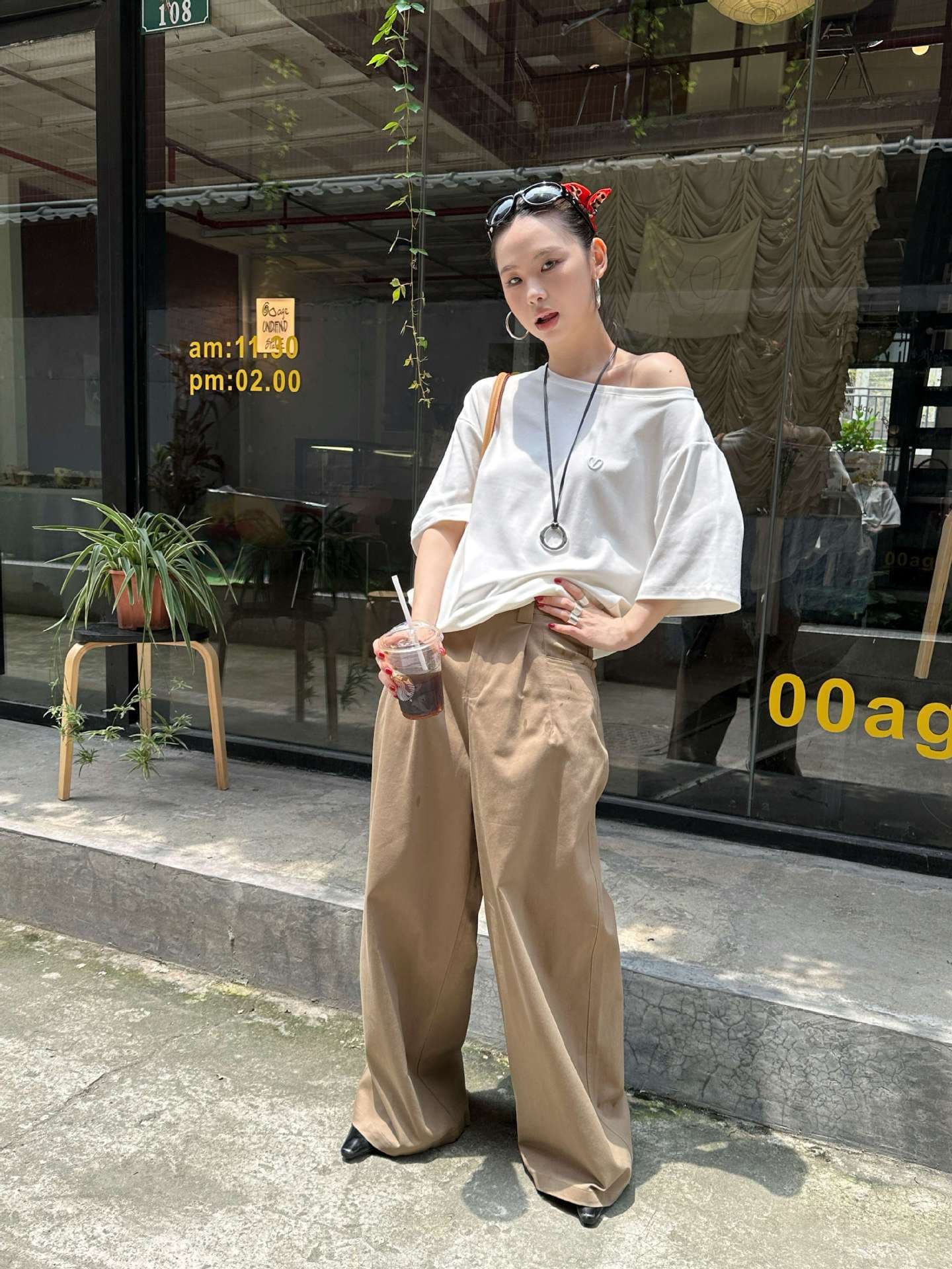 タックワイドパンツ リネンワイドタック美脚パンツ