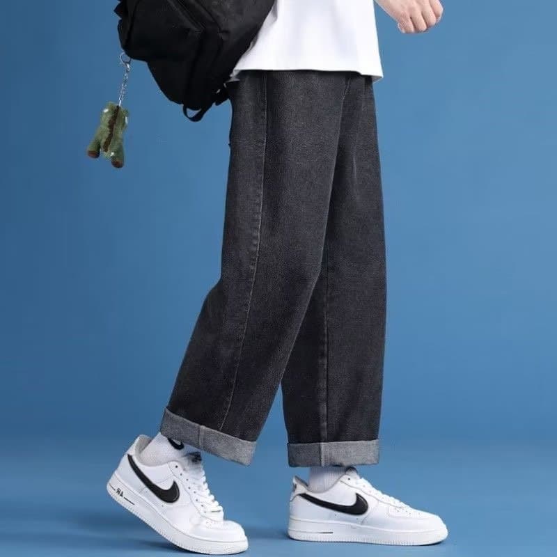 タックワイドパンツ ゆったりとしたデニムタックパンツ