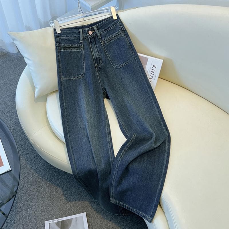 タックワイドパンツ ゆったり美シルエットタックワイドデニム