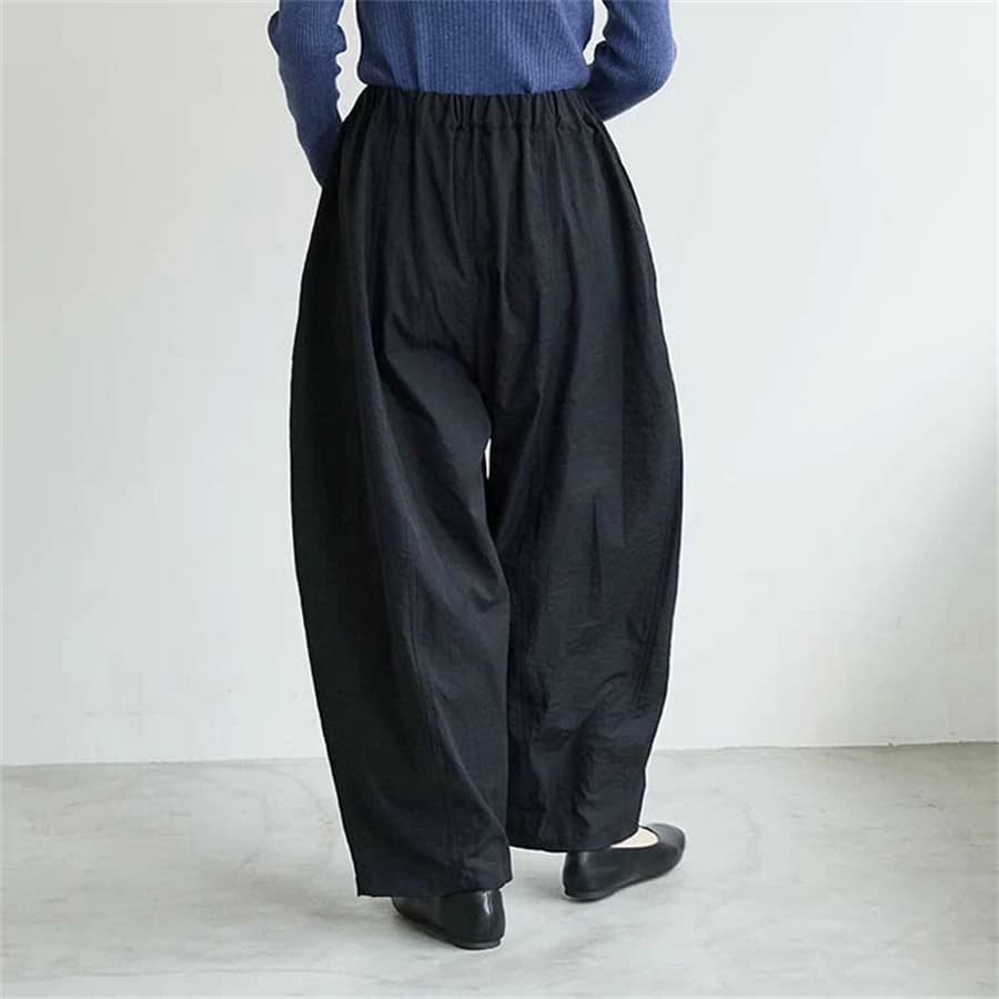 秋冬新作 タックワイドパンツ レディース ゆったり上品