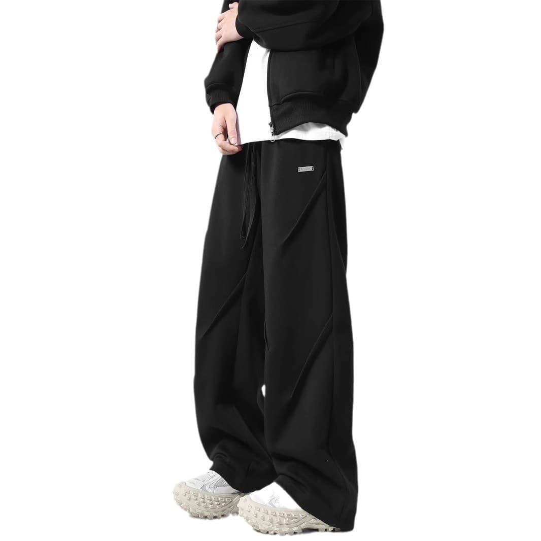 タックワイドパンツ ゆとりストレッチタックパンツ