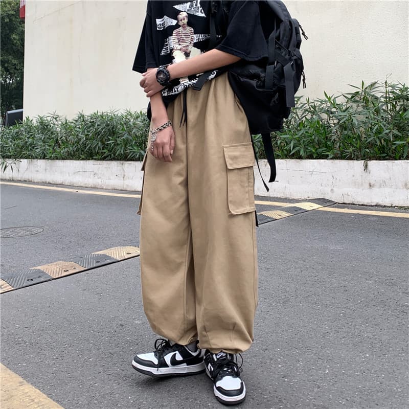 リラックス タックワイドパンツ