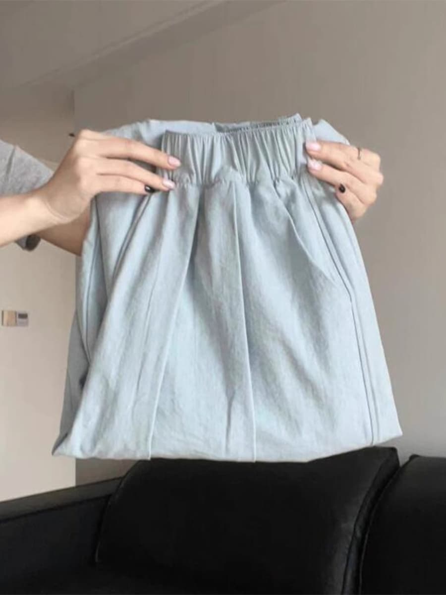 涼やかリネンタックワイドパンツ