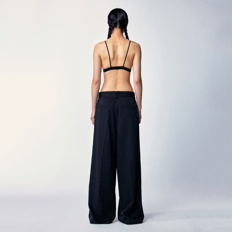 タックワイドパンツ しなやかワイドタック美脚パンツ