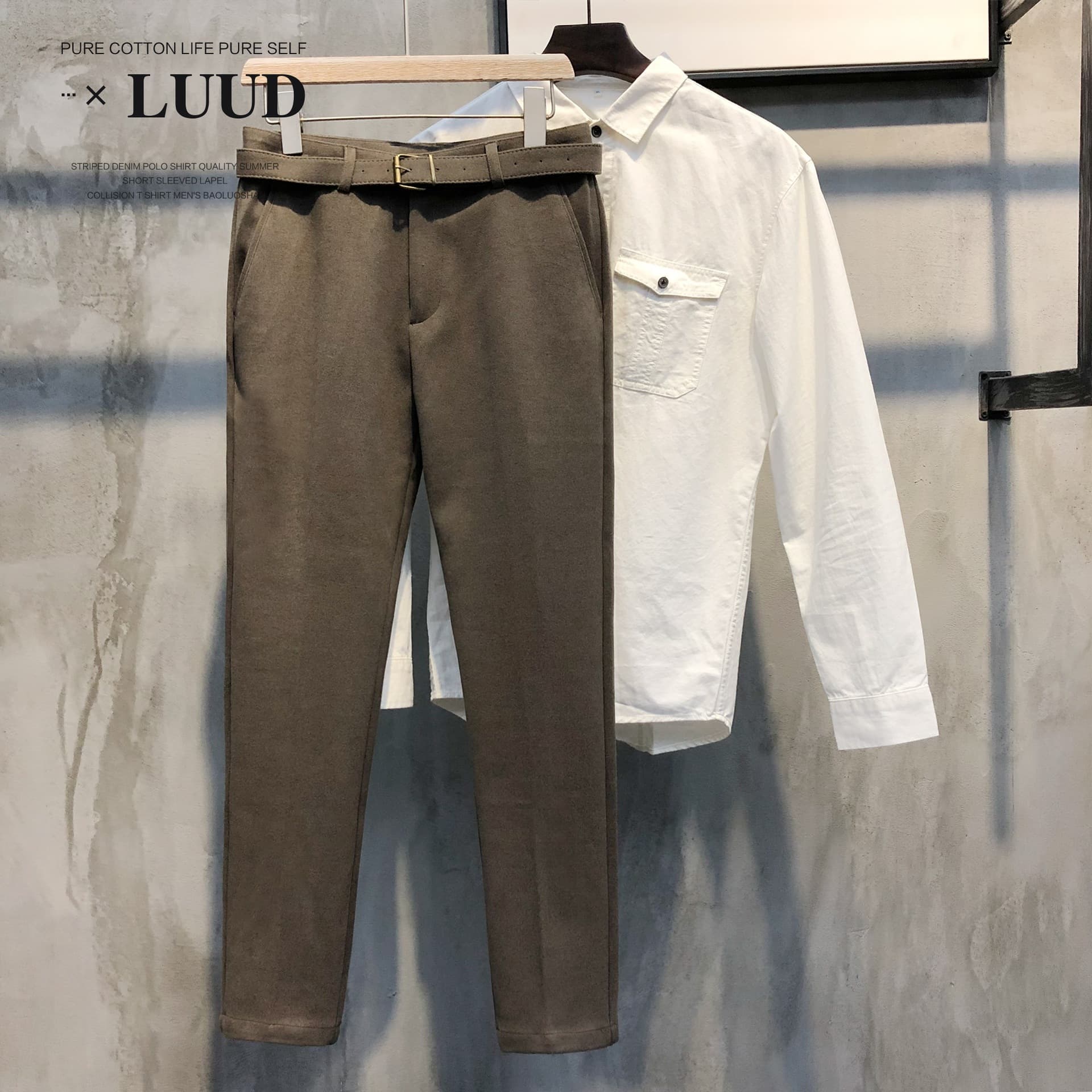 タックワイドパンツ しなやかウォームストレートパンツ