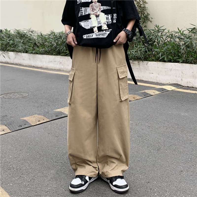 リラックス タックワイドパンツ