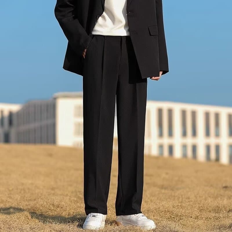 タックワイドパンツ しなやかワイドタックスラックス