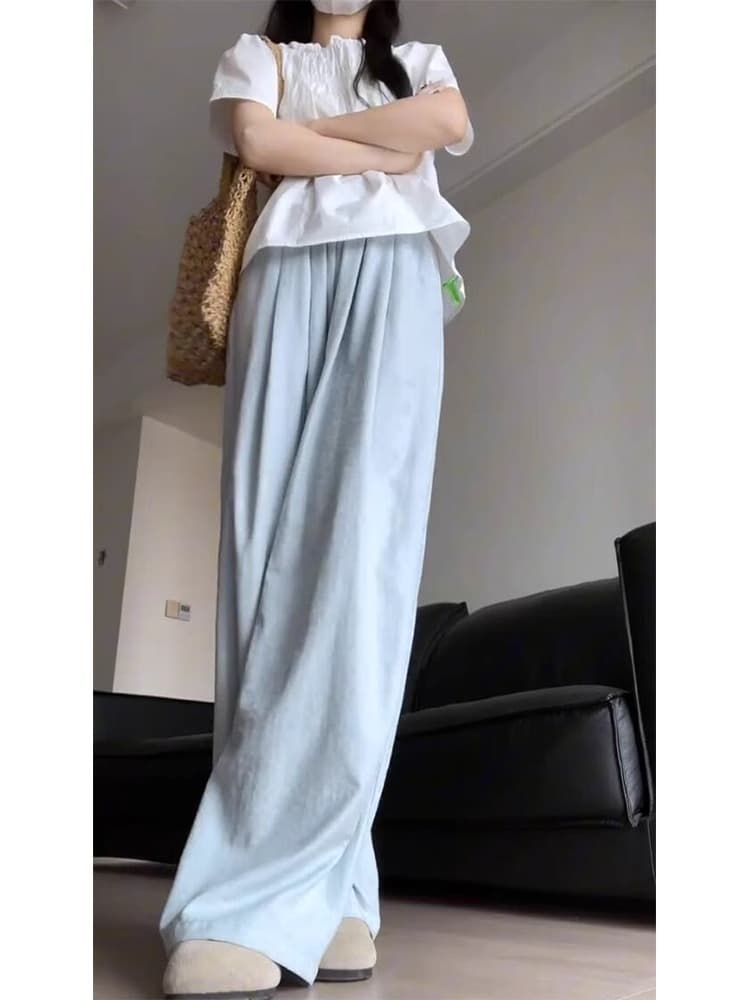 涼やかリネンタックワイドパンツ