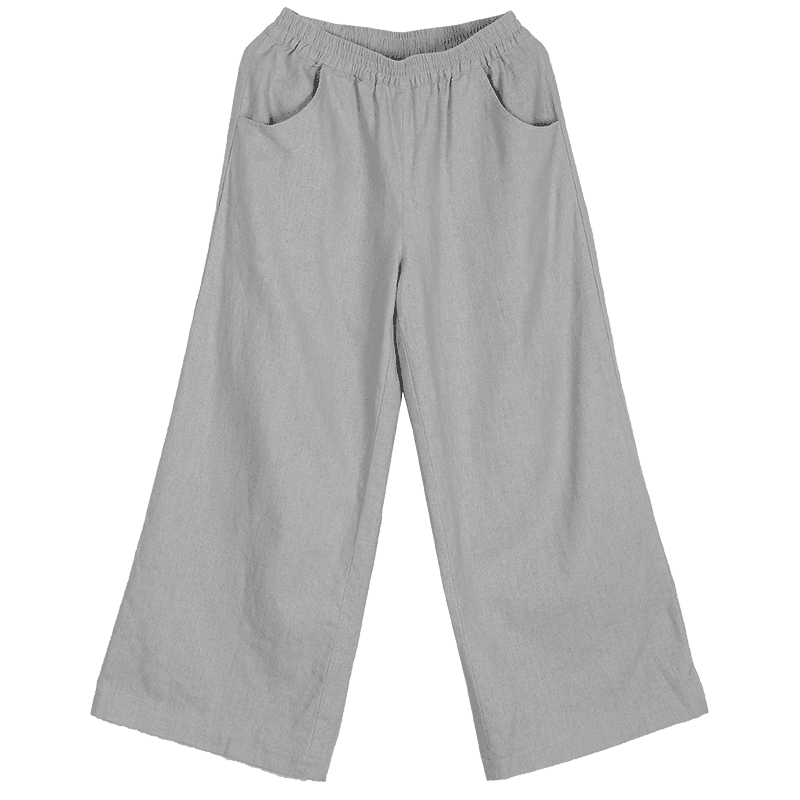 タックワイドパンツ しなやかなリネンタックパンツ