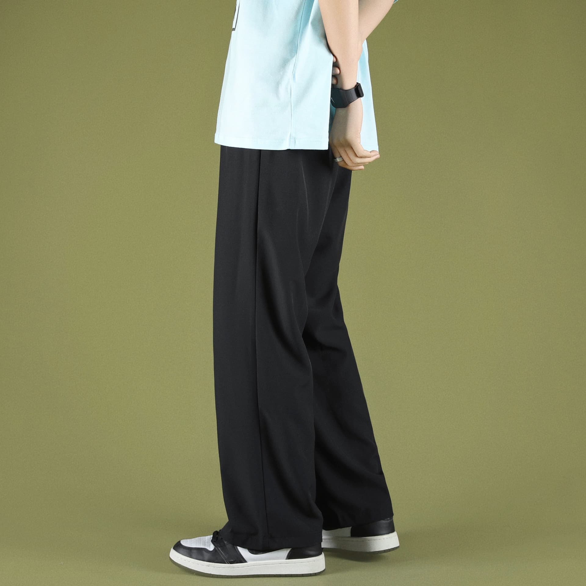 タックワイドパンツ はきやすさ抜群ストレッチワイドパンツ