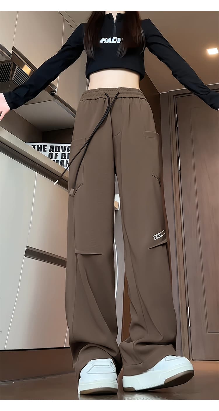 タックワイドパンツ ゆるふわストレッチワイドパンツ