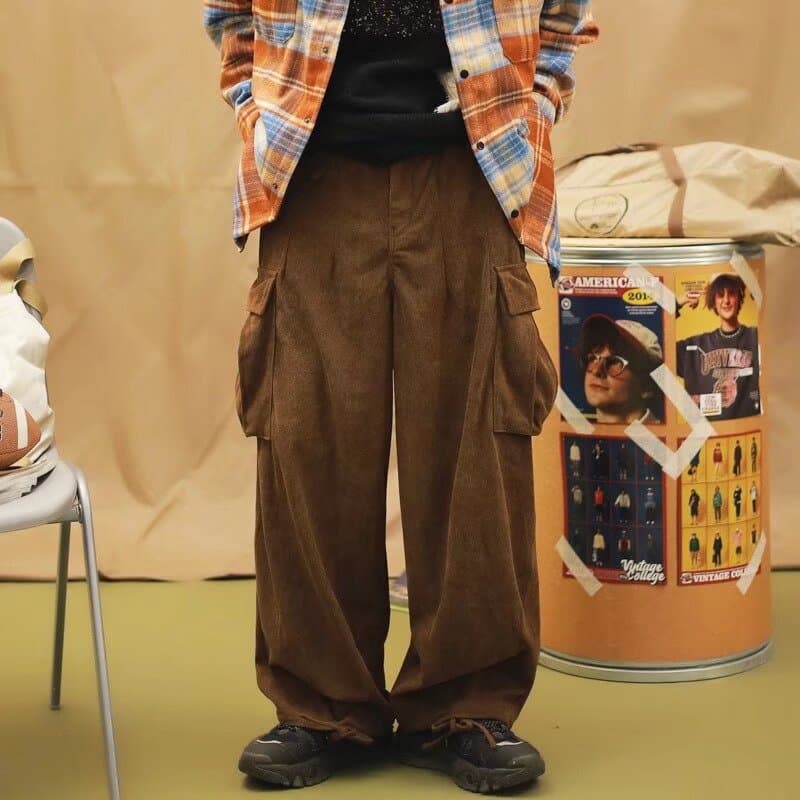 タックワイドパンツ ゆったりリラックスタックパンツ
