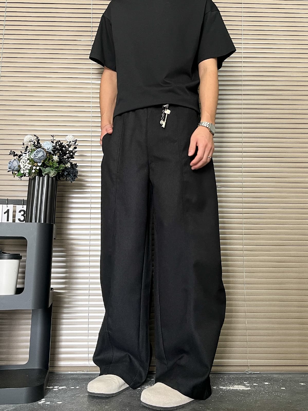 リラックスタックワイドパンツ
