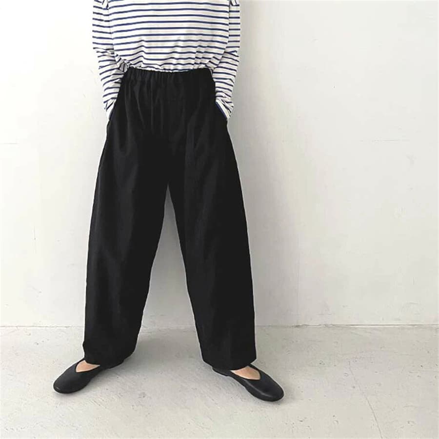 秋冬新作 タックワイドパンツ レディース ゆったり上品