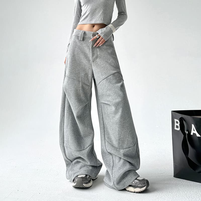 なめらかストレッチタックワイドパンツ