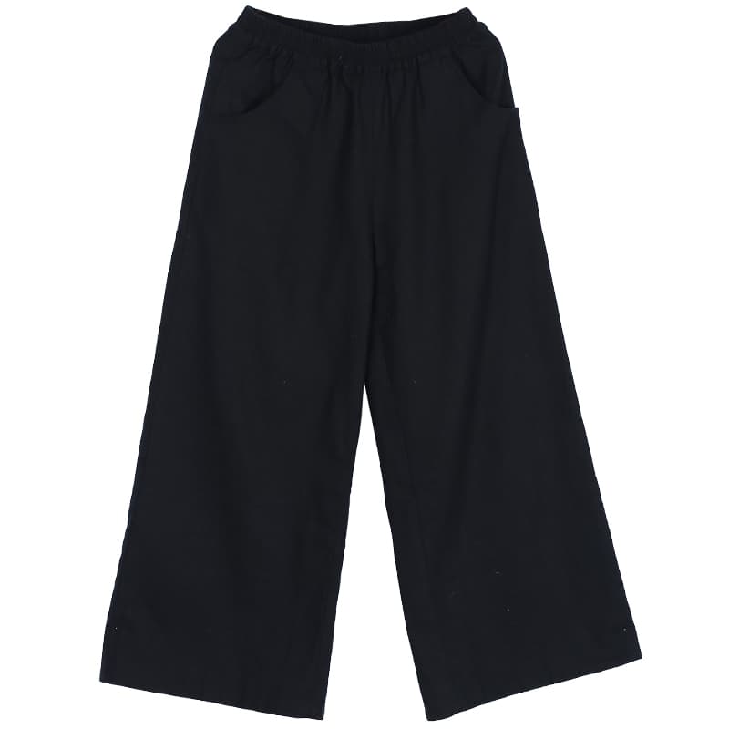 タックワイドパンツ しなやかなリネンタックパンツ
