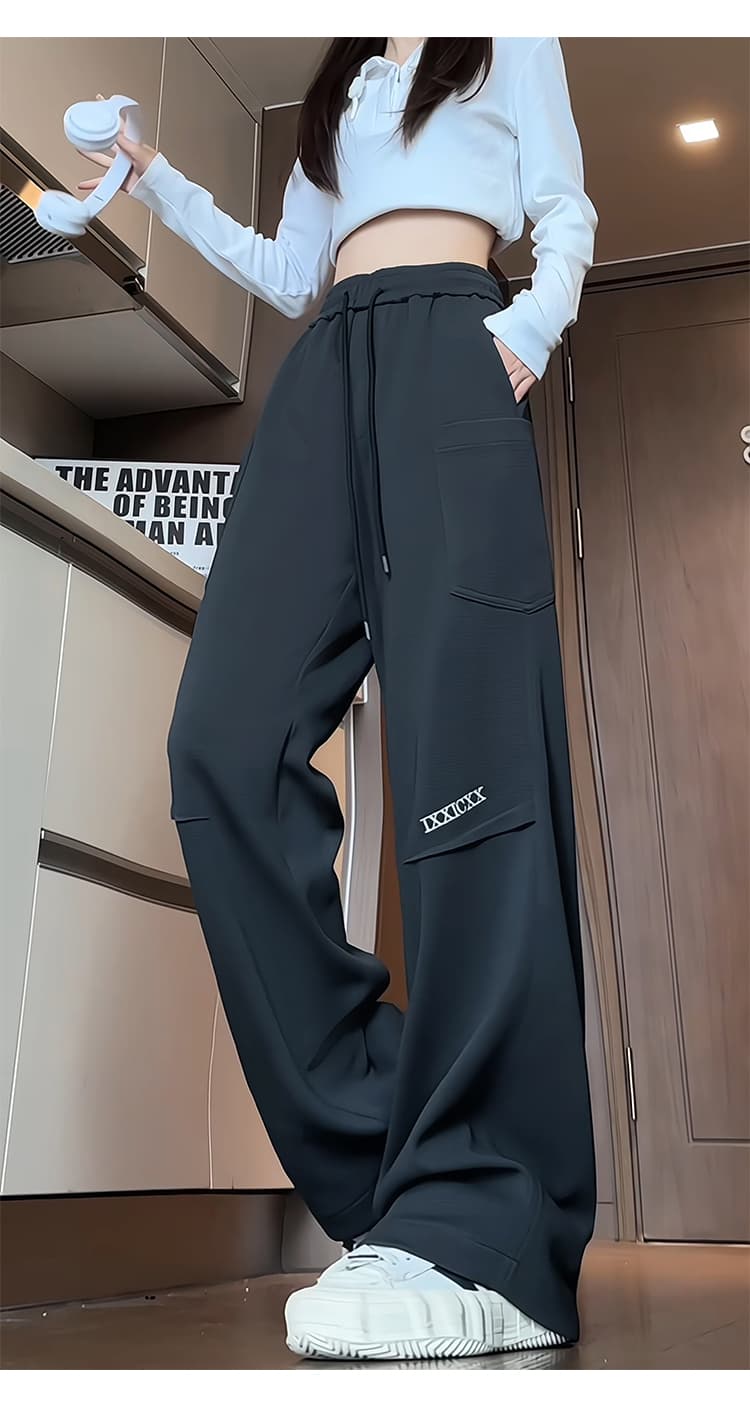 タックワイドパンツ ゆるふわストレッチワイドパンツ
