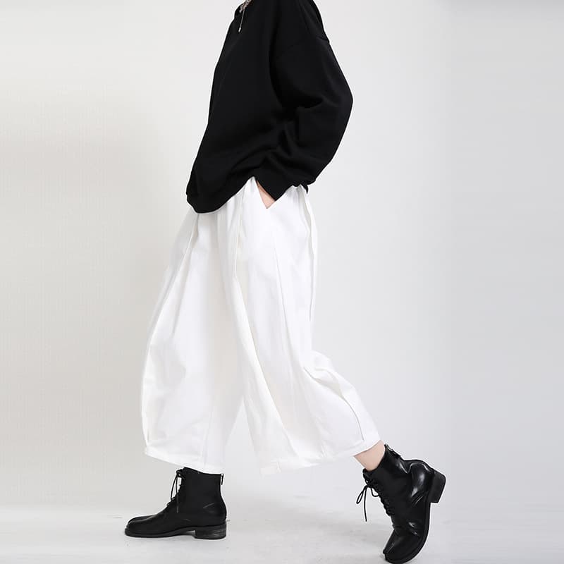 タックワイドパンツ らくらくタックワイドパンツ