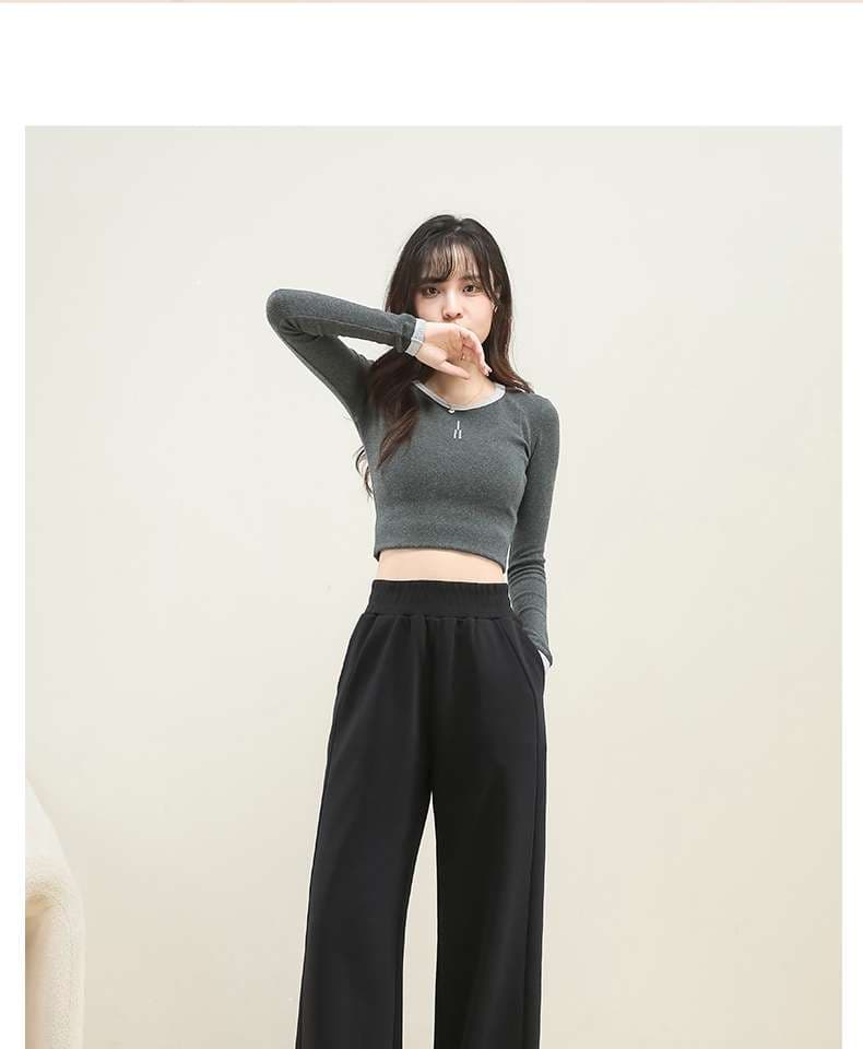 なめらかストレッチタックワイドパンツ