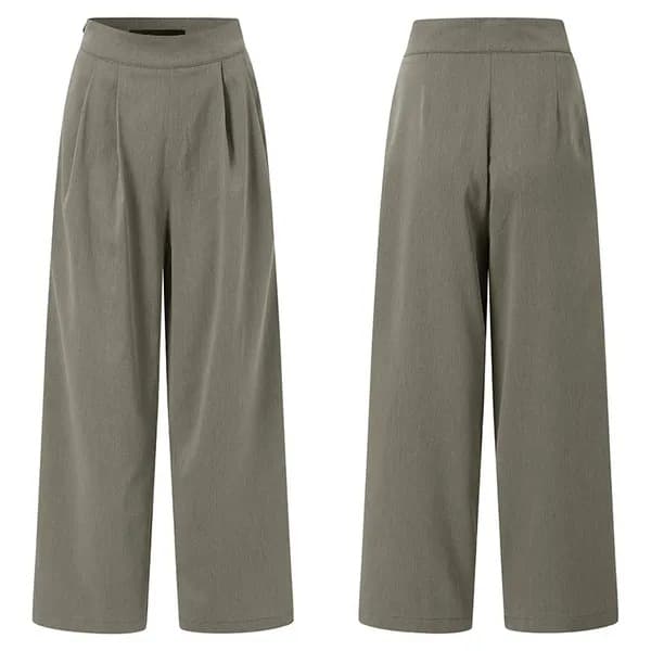 タックワイドパンツ ゆとりストレッチタックワイドパンツ