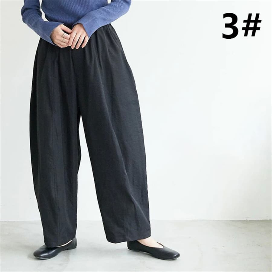 秋冬新作 タックワイドパンツ レディース ゆったり上品