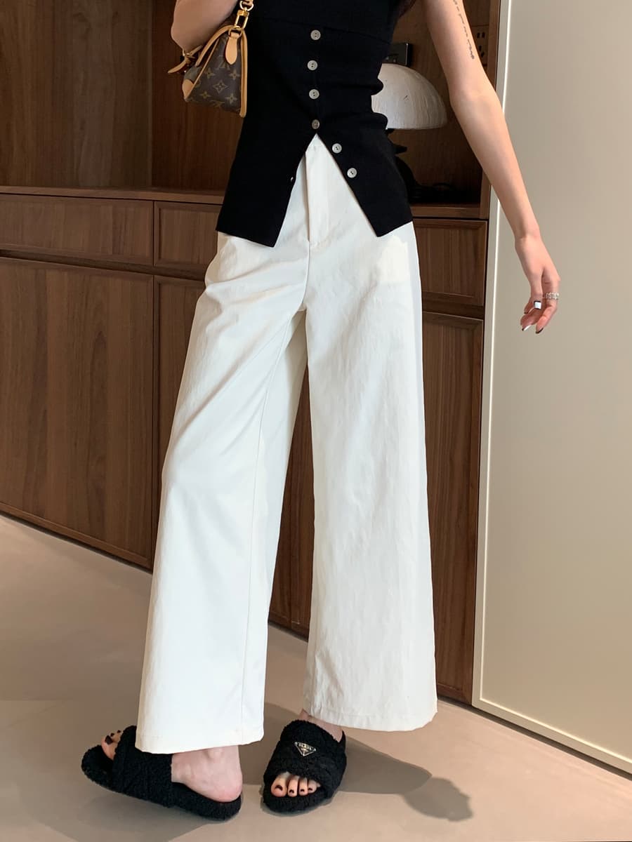 タックワイドパンツ タックワイドパンツ シルエット美人 タックワイドパンツ