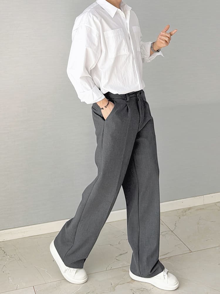 タックワイドパンツ 上質フォーマルタックワイドパンツ