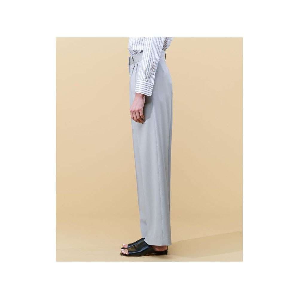 タックワイドパンツ 上質リネン ボリュームタックワイドパンツ