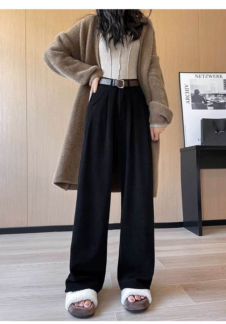 上質コーデュロイタックワイドパンツ