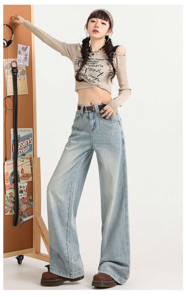 タックワイドパンツ 大人可愛いワイドデニムタックパンツ
