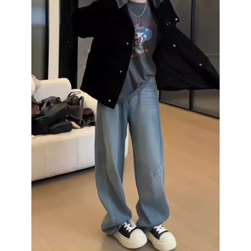 タックワイドパンツ 立体シルエット ワイドデニムパンツ