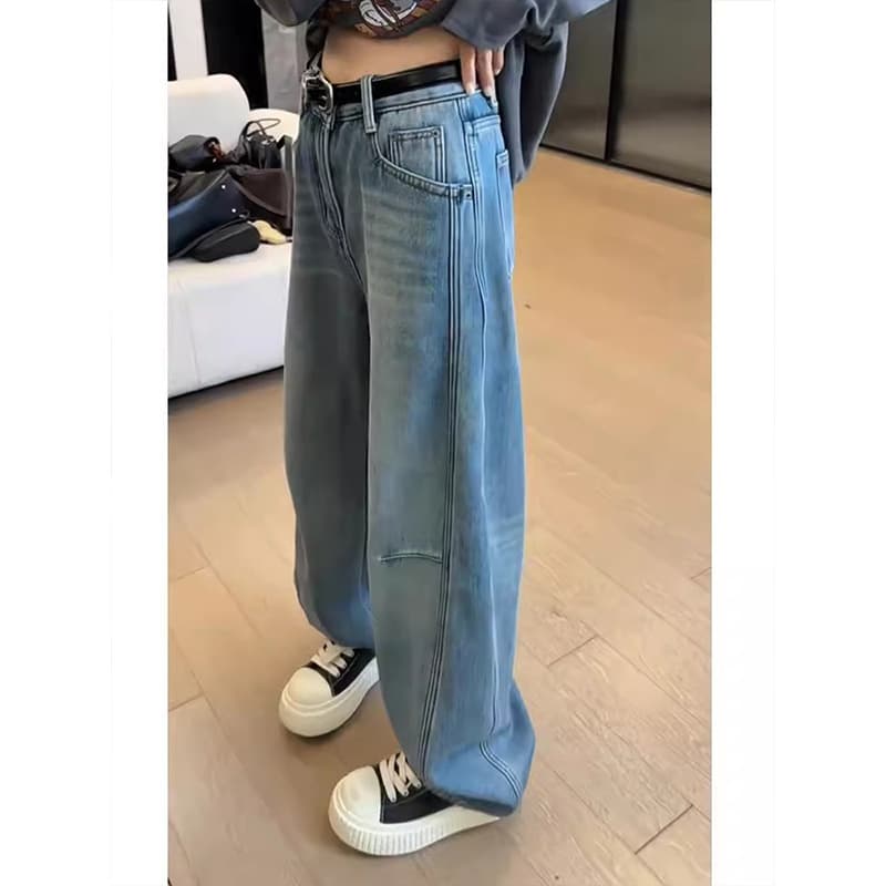 タックワイドパンツ 立体シルエット ワイドデニムパンツ