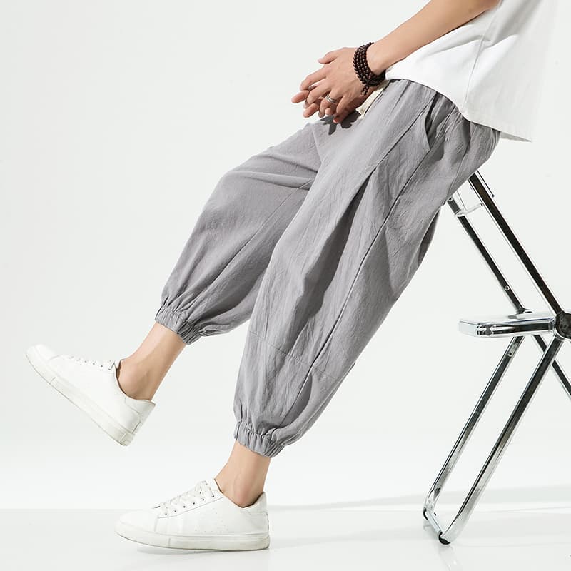 タックワイドパンツ リラックスリネンワイドパンツ