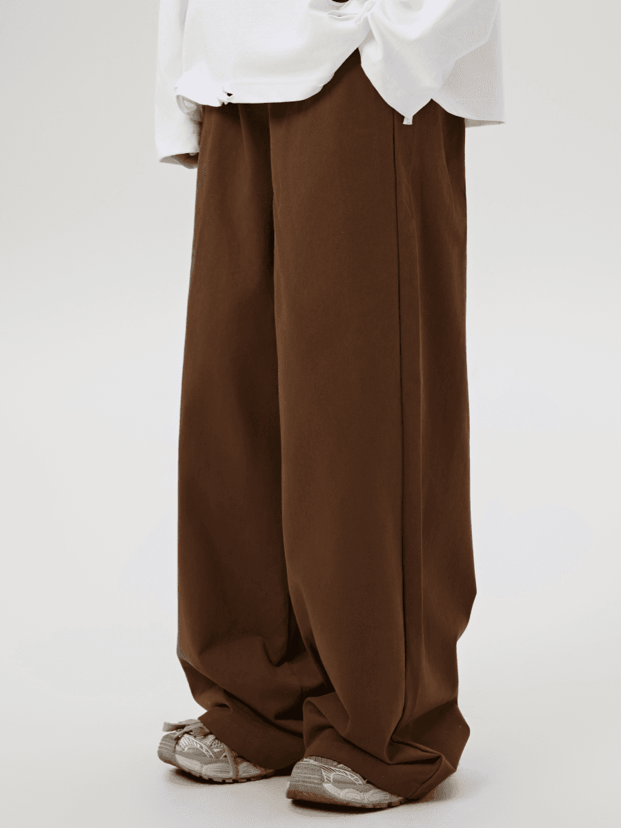 タックワイドパンツ ゆったりタック入り優雅パンツ