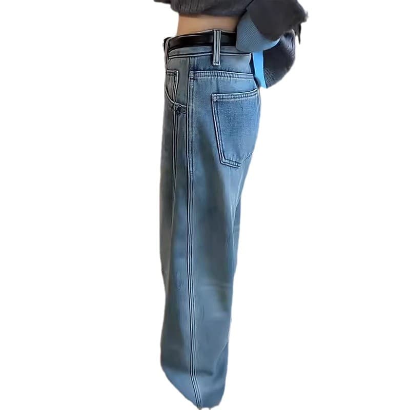タックワイドパンツ 立体シルエット ワイドデニムパンツ