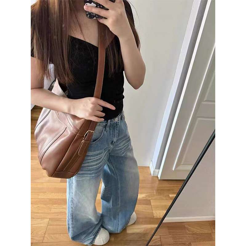 やわらかウォッシュタックワイドパンツ