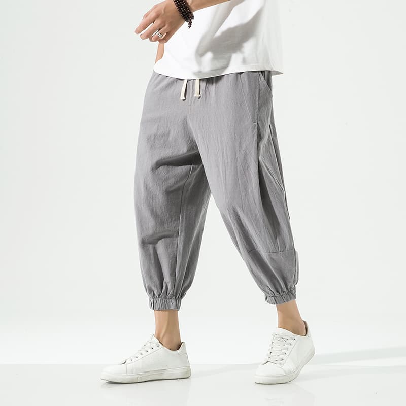 タックワイドパンツ リラックスリネンワイドパンツ
