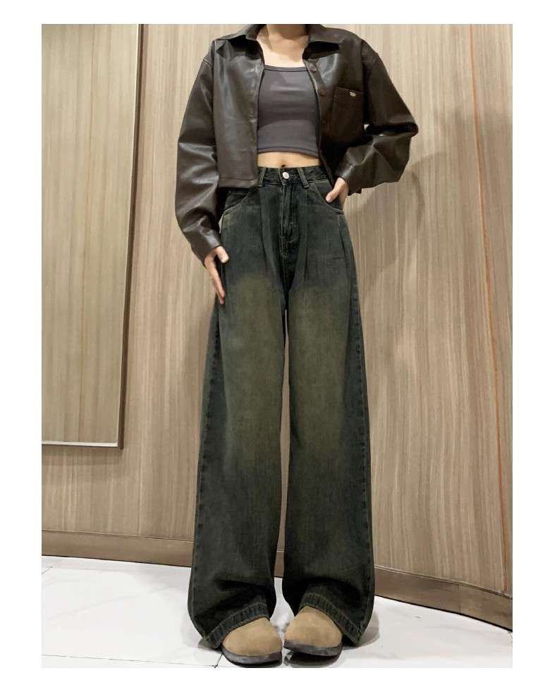 タックワイドパンツ ゆったり美脚ワイドタックデニムパンツ